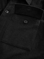 Black Textured Bouclé Shacket With Wool - Image 10 of 11
