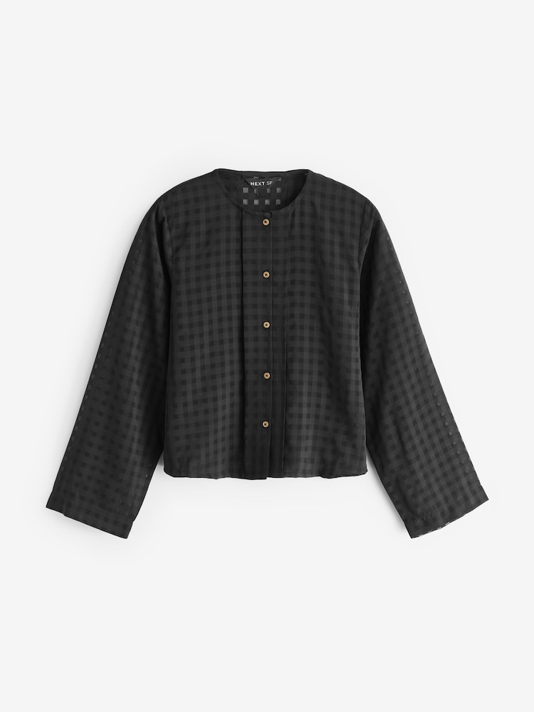 Black Check Blouse - Image 1 of 1