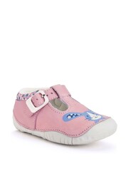 Start Rite Baby Pink Little Paws Nubuck/Leather Bunny T-Bar Shoes - Image 3 of 6