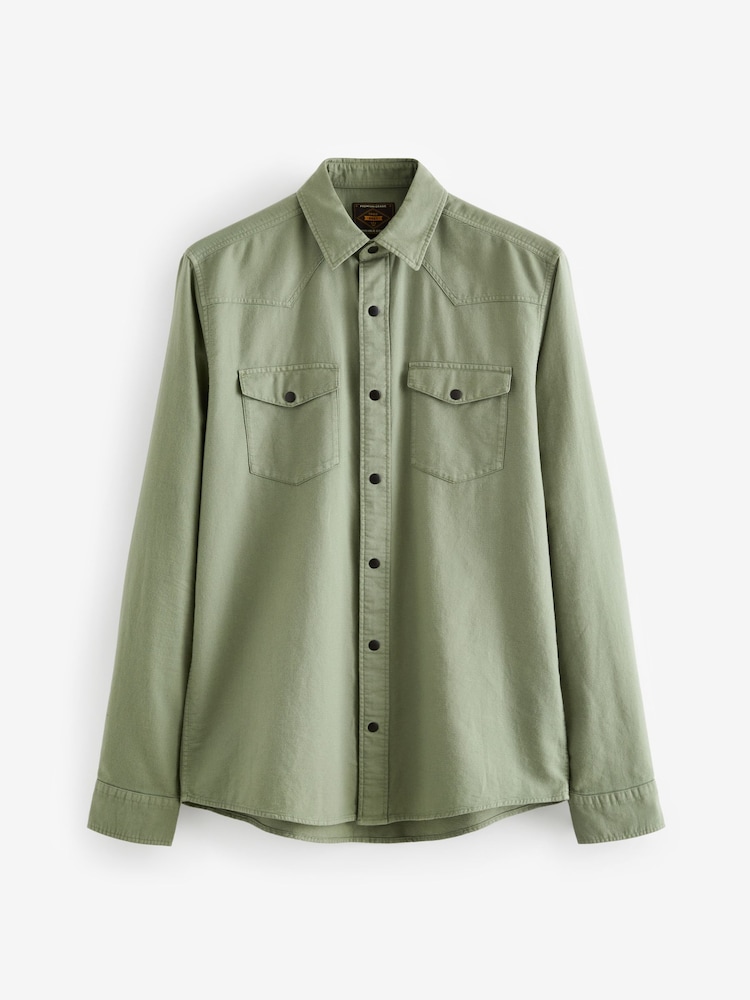 Women's Long Sleeve Collared Drawstring Button-Down Shirt - A New Day™ Brown L