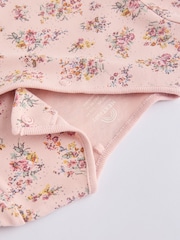 Pink/Cream 100% Cotton Wrap Baby Sleepsuit (0-2yrs) - Image 10 of 12