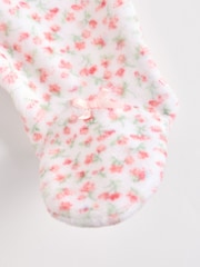 White Ditsy Velour Baby Sleepsuit (0mths-2yrs) - Image 5 of 7