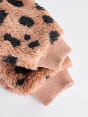 Brown Heavyweight Fleece Baby Zip Sleepsuit - Image 11 of 11