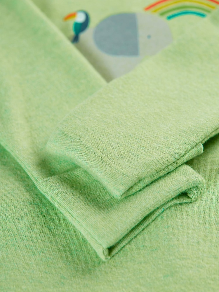Frugi Green Marl Easy Dressing Babygrow - Image 5 of 5