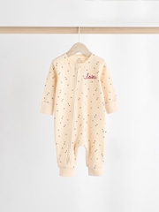 Neutral Baby Two Way Zip Footless 100% Cotton Sleepsuits 3 Pack (0mths-3yrs) - Image 3 of 14