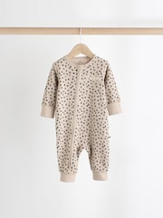 Neutral Baby Two Way Zip Footless 100% Cotton Sleepsuits 3 Pack (0mths-3yrs) - Image 6 of 14