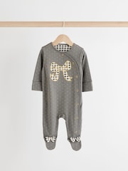 Grey Baby 100% Cotton Sleepsuits 3 Pack (0mths-2yrs) - Image 3 of 12