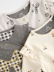 Grey Baby 100% Cotton Sleepsuits 3 Pack (0mths-2yrs) - Image 8 of 12