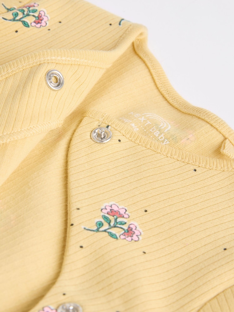 Blue/Yellow 100% Cotton Wrap Baby Sleepsuit (0-2yrs) - Image 10 of 11