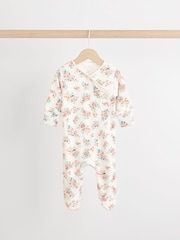 Blue/Yellow 100% Cotton Wrap Baby Sleepsuit (0-2yrs) - Image 5 of 11