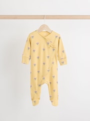 Blue/Yellow 100% Cotton Wrap Baby Sleepsuit (0-2yrs) - Image 6 of 11