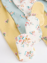 Blue/Yellow 100% Cotton Wrap Baby Sleepsuit (0-2yrs) - Image 8 of 11