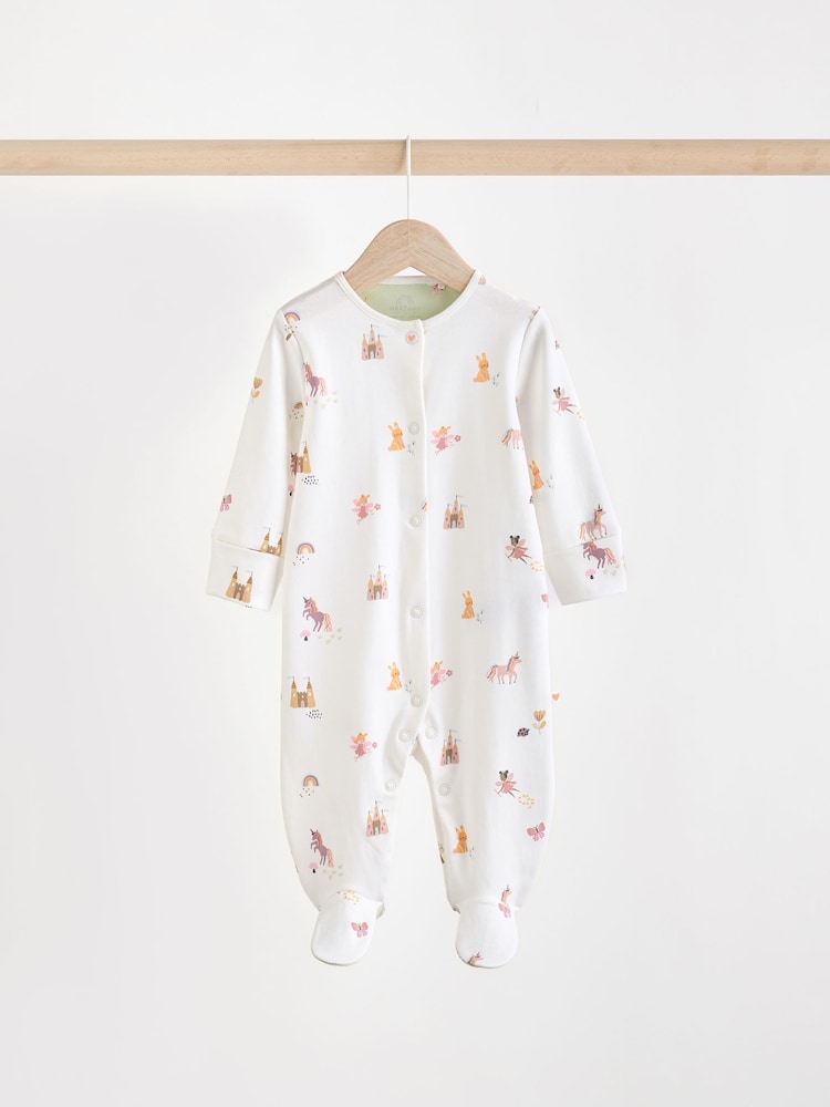 Personnage pastel - Dors-bien bébé à pieds 100% coton 5 Lot de (0-2ans) - Image 3 of 15
