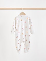 Pastel Character 5 Pack Baby Footed 100% Cotton Sleepsuits 5 Pack (0-2yrs) - Image 4 of 15