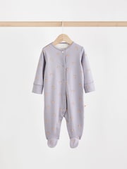 Pastel Character 5 Pack Baby Footed 100% Cotton Sleepsuits 5 Pack (0-2yrs) - Image 7 of 15