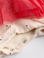 Red/Cream Santa Baby Christmas Tutu 100% Cotton Sleepsuit (0mths-2yrs) - Image 9 of 12
