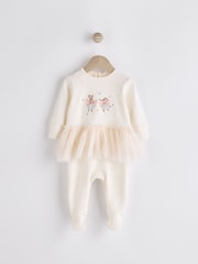 Pink Fairy Baby Christmas Tutu 100% Cotton Sleepsuit (0mths-2yrs) - Image 1 of 10