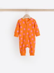 Bright 100% Cotton Two Way Zip Baby Footless Sleepsuit 3 Pack (0mths-3yrs) - Image 3 of 12