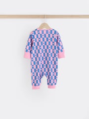 Bright 100% Cotton Two Way Zip Baby Footless Sleepsuit 3 Pack (0mths-3yrs) - Image 6 of 12