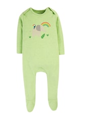 Frugi Grey Marl Easy Dressing Sleepsuit - Image 1 of 5