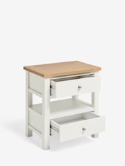 Chalk Malvern Paint Effect 2 Drawer with Shelf Bedside Table - Image 10 of 11