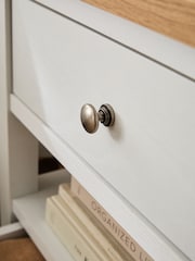 Chalk Malvern Paint Effect 2 Drawer with Shelf Bedside Table - Image 5 of 11