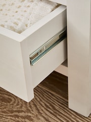 Chalk Malvern Paint Effect 2 Drawer with Shelf Bedside Table - Image 6 of 11