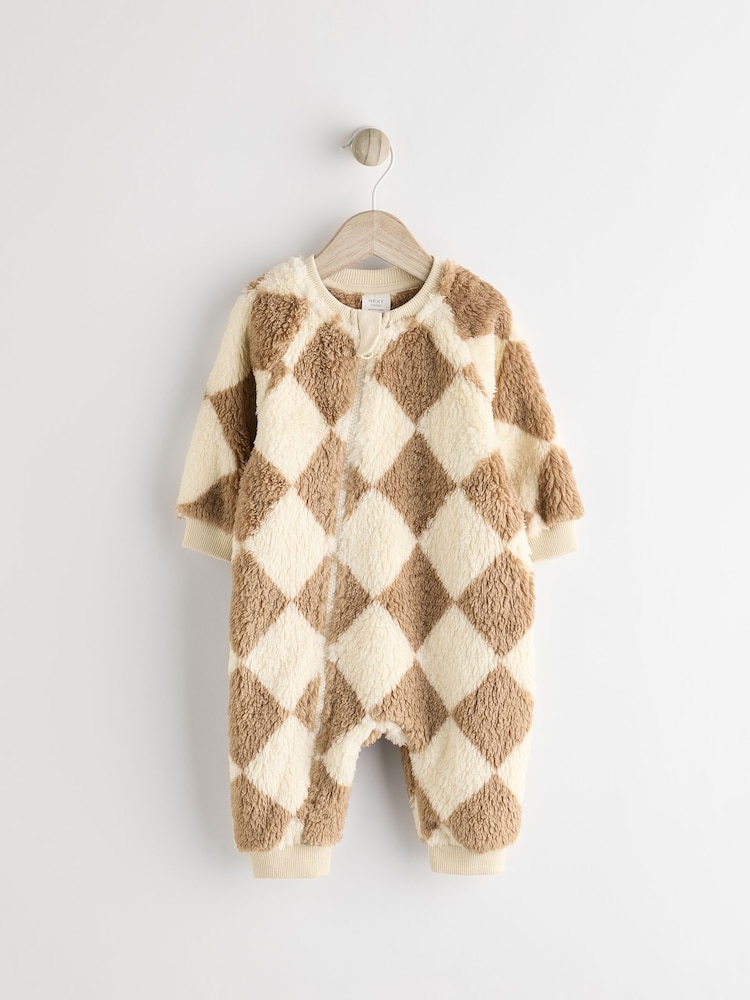 Neutral Baby Fleece Zip Sleepsuit - Image 1 of 11