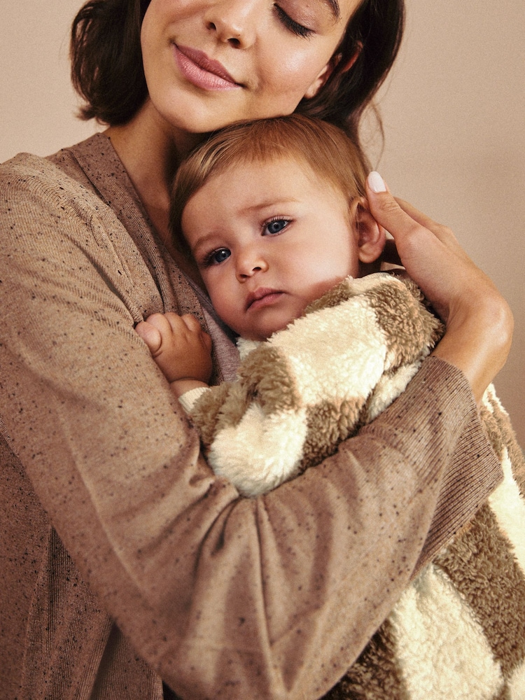 Neutral Baby Fleece Zip Sleepsuit - Image 6 of 11