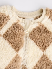 Neutral Baby Fleece Zip Sleepsuit - Image 8 of 11