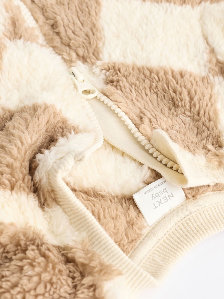 Neutral Baby Fleece Zip Sleepsuit - Image 9 of 11
