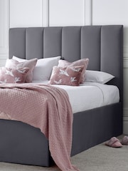 Time 4 Sleep Grey Linea Upholstered End Lift Ottoman Storage Bed - Image 3 of 4