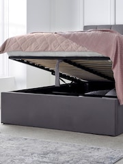 Time 4 Sleep Grey Linea Upholstered End Lift Ottoman Storage Bed - Image 4 of 4