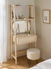 Light Natural Jude Oak Effect Ladder Console Dressing Table - Image 1 of 8