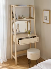 Light Natural Jude Oak Effect Ladder Console Dressing Table - Image 2 of 8