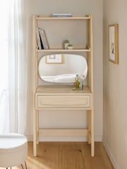 Light Natural Jude Oak Effect Ladder Console Dressing Table - Image 3 of 8