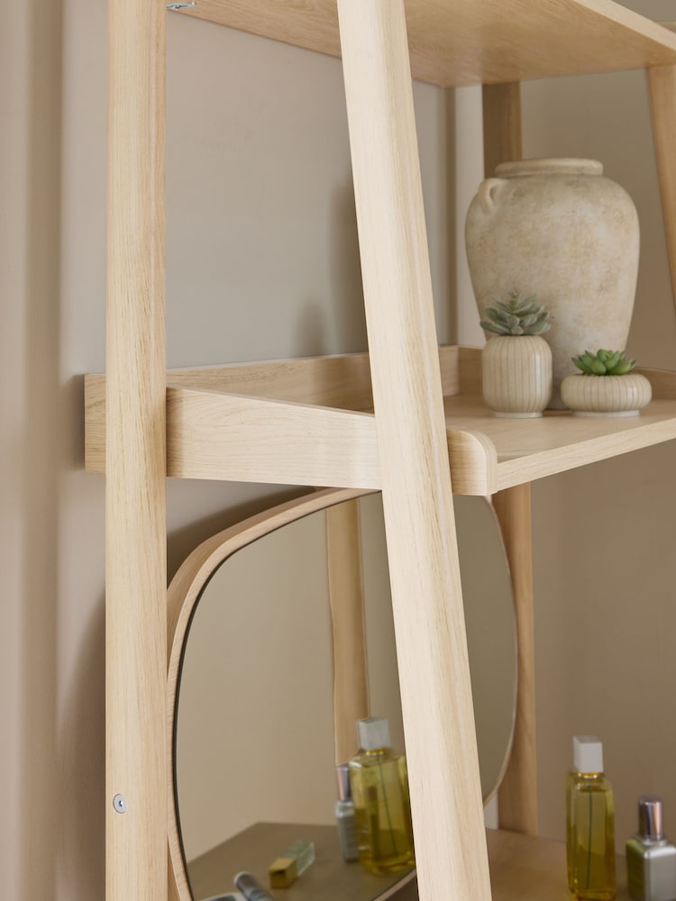 oak leaning ladder mini dressing table Oak wooden Leaning small Dressing Table