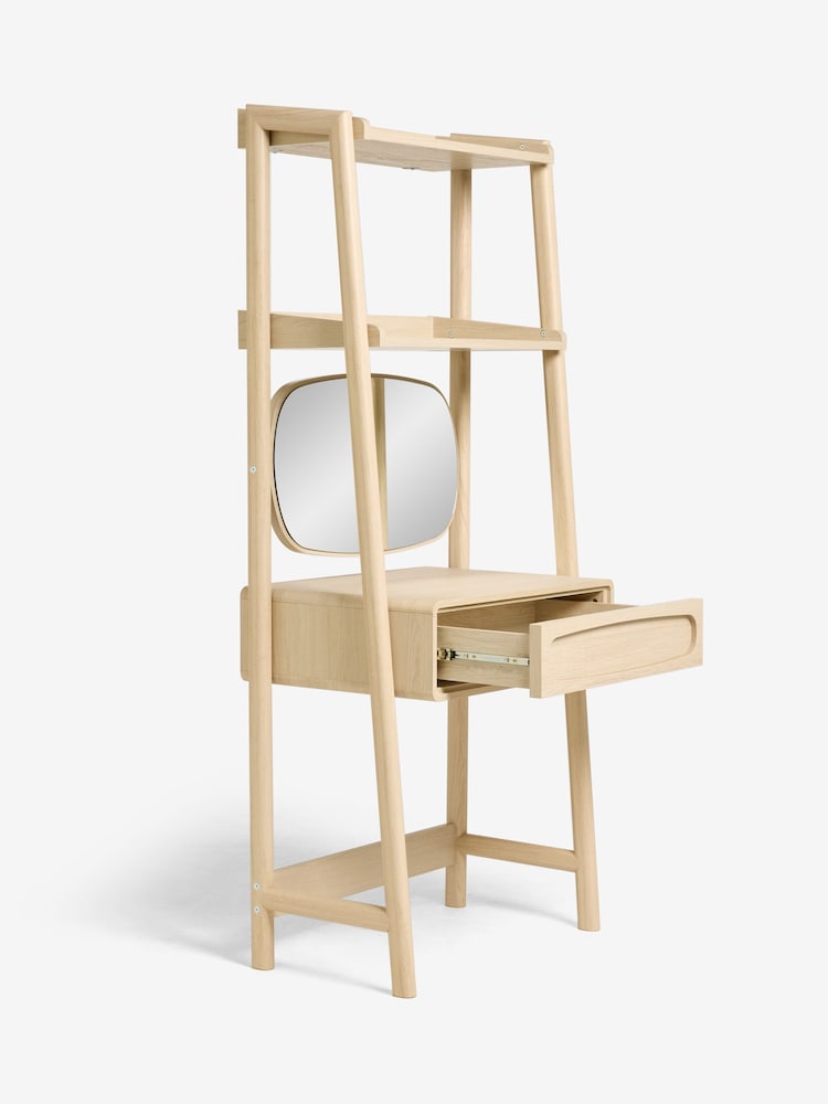 Light Natural Jude Oak Effect Ladder Console Dressing Table - Image 8 of 8