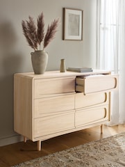 Light Natural Jude Oak Effect 6 Drawer Chest of Drawers - Image 3 of 10