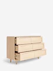 Light Natural Jude Oak Effect 6 Drawer Chest of Drawers - Image 8 of 10