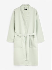 Loungeable Sage 100% Cotton Waffle Robe - Image 6 of 6