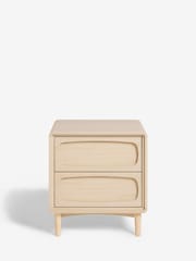 Light Natural Jude Oak Effect 2 Drawer Bedside Table - Image 4 of 8