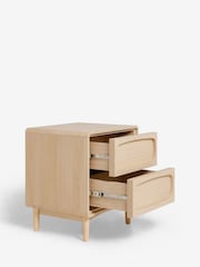 Light Natural Jude Oak Effect 2 Drawer Bedside Table - Image 7 of 8