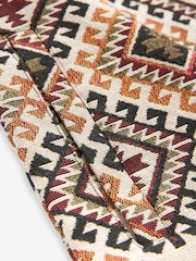Ecru/Red Pattern Tapestry Shacket Overshirt - Image 4 of 10