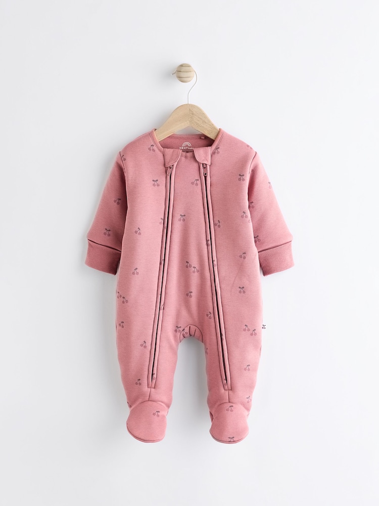 Pink 2.5 Tog Wadded Zip Sleepsuit - Image 1 of 8