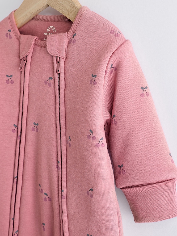 Pink 2.5 Tog Wadded Zip Sleepsuit - Image 3 of 8