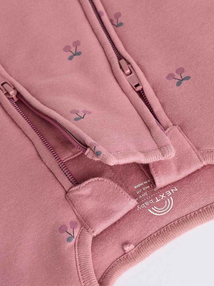 Pink 2.5 Tog Wadded Zip Sleepsuit - Image 4 of 8