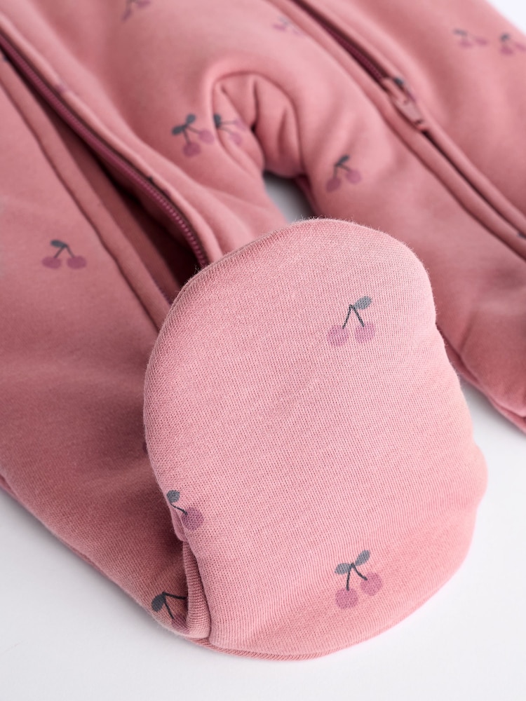 Pink 2.5 Tog Wadded Zip Sleepsuit - Image 6 of 8