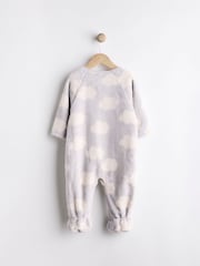Grey Baby Fleece Zip Sleepsuit - Image 2 of 7