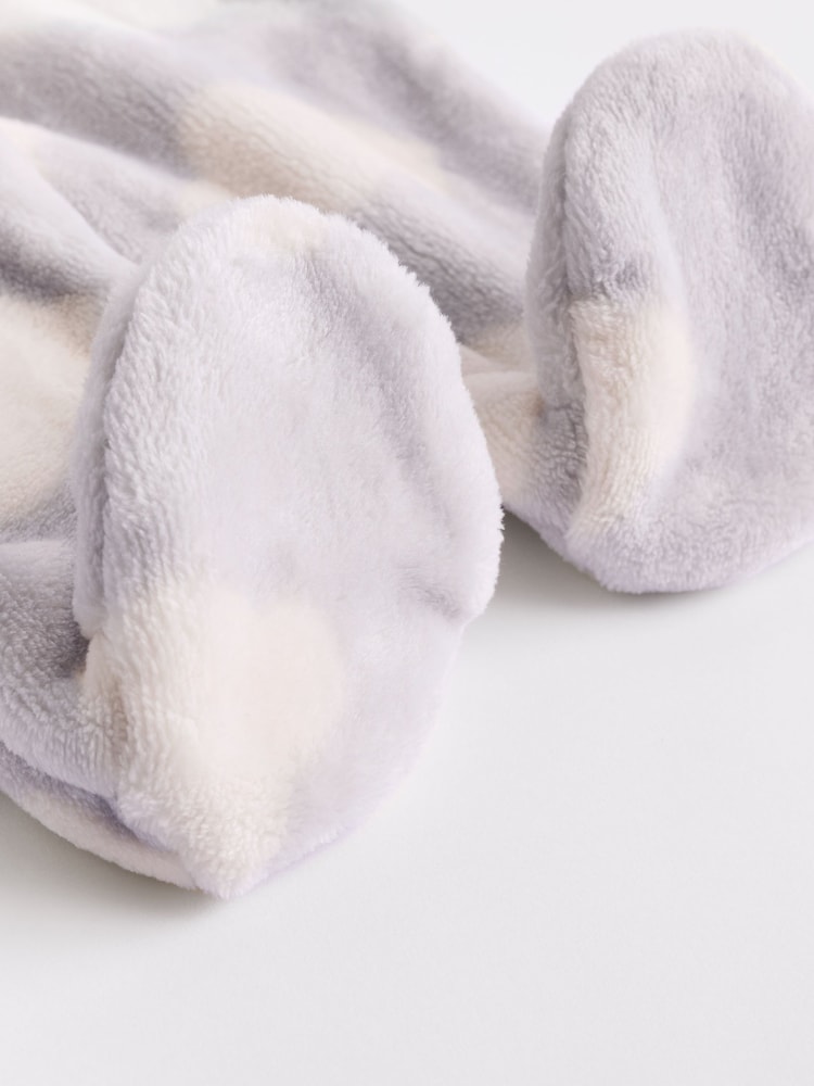Grey Baby Fleece Zip Sleepsuit - Image 6 of 7